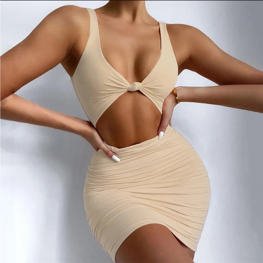 Tan Knot Dress